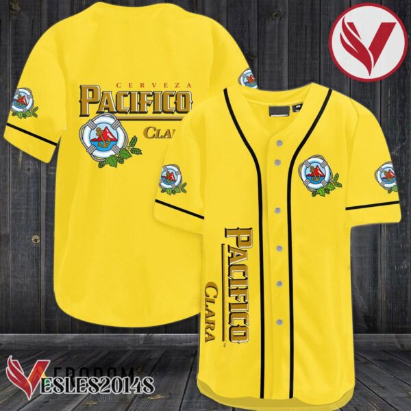 Yellow Pacifico Beer Baseball Jersey, Perfect Gifts For Fans - Vesles2014S