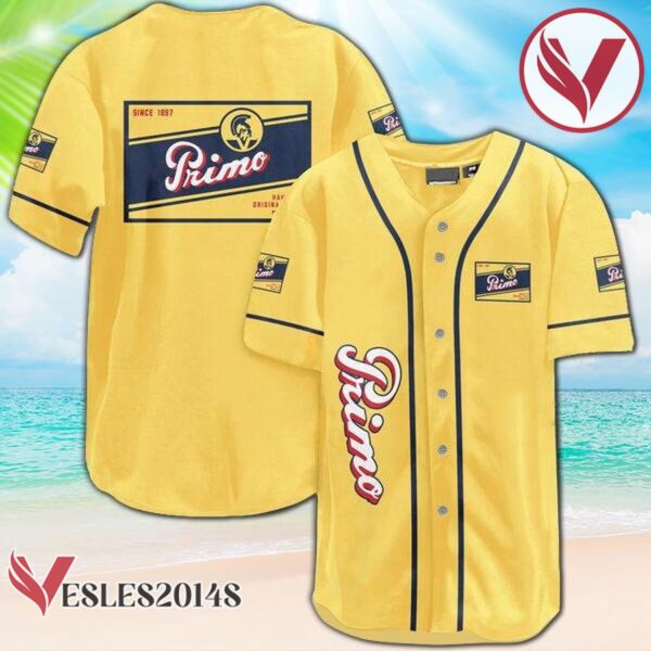 Yellow Primo Beers Baseball Jersey, Perfect Gifts For Fans - Vesles2014S