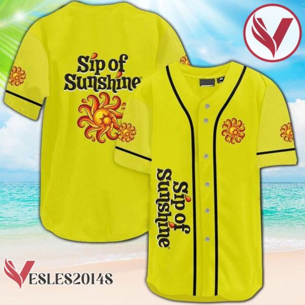 Yellow Sip Of Sunshine Baseball Jersey, Perfect Gifts For Fans - Vesles2014S