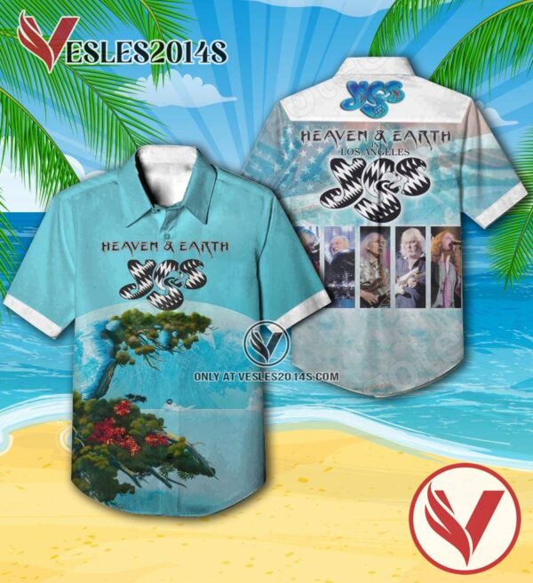 Yes Heaven And Earth Album Cover Hawaiian Shirt, Unique Gifts For Music Lovers - Vesles2014S