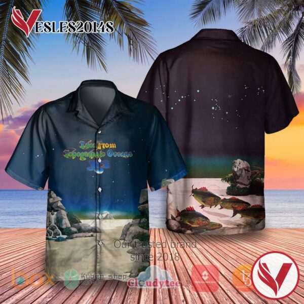 Yes Tales from Topographic Oceans Album Hawaiian Shirt, Best Gift For Music Lovers Vesles2014S