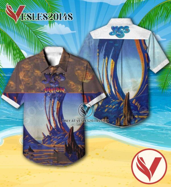 Yes Union Album Cover Style 2 Hawaiian Shirt, Unique Gifts For Music Lovers - Vesles2014S