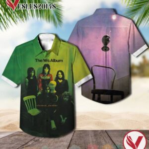 Yes band The Yes Album green pink Hawaiian Shirt, Best Gift For Music Lovers Vesles2014S