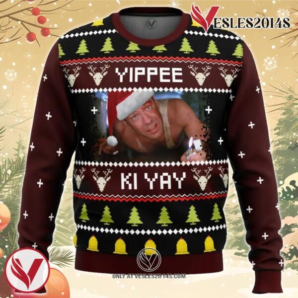 Yippee Ki Yay Ugly Dia Hard Christmas Sweater