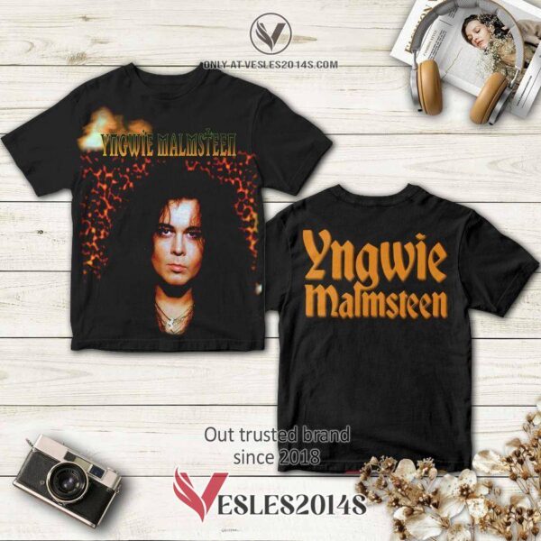 Yngwie Malmsteen Facing The Animals Album 3D T-Shirt, Perfect Gifts For Music Lovers - Vesles2014S