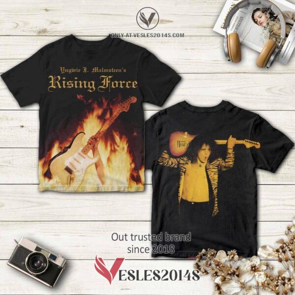 Yngwie Malmsteen-Rising Force Album 3D T-Shirt, Perfect Gifts For Music Lovers - Vesles2014S
