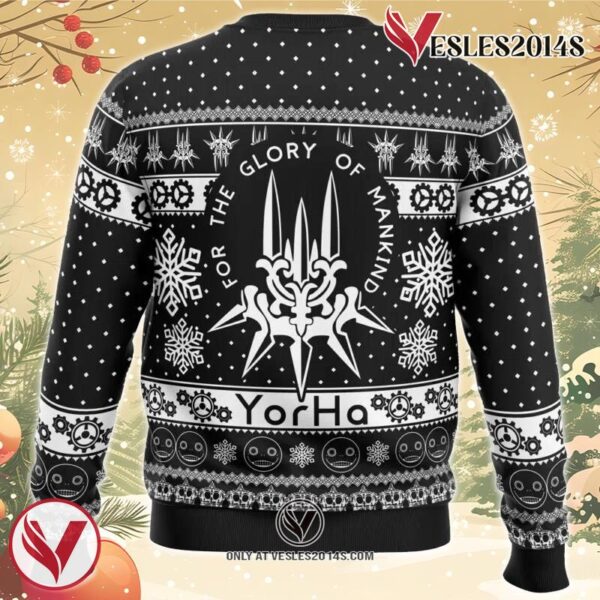 Yorha Nier Automata Ugly Christmas Sweater, Unique Christmas Gift For Fans - Vesles2014S 1