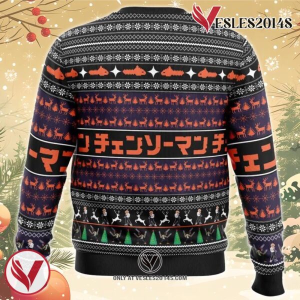 You Make It Feel Like Christmas Chainsaw Man Ugly Christmas Sweater, Unique Christmas Gift For Fans - Vesles2014S 1