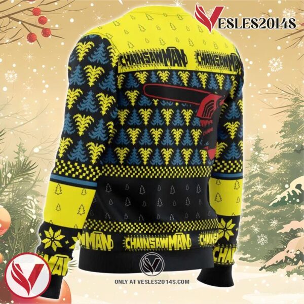 You Make It Fell Like Christmas Chainsaw Man Ugly Christmas Sweater, Unique Christmas Gift For Fans - Vesles2014S 2
