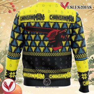 You Make It Fell Like Christmas Chainsaw Man Ugly Christmas Sweater, Unique Christmas Gift For Fans - Vesles2014S 3