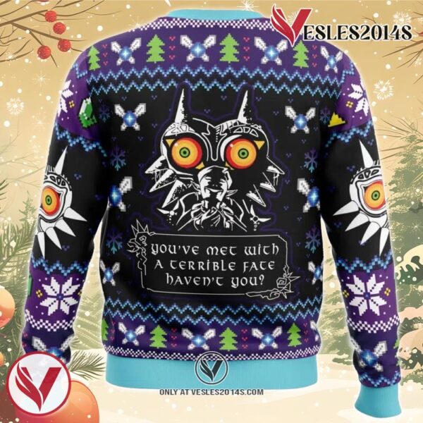 You Met With a Terrible Fate Majora’s Mask Zelda Ugly Christmas Sweater, Unique Christmas Gift For Fans - Vesles2014S 1