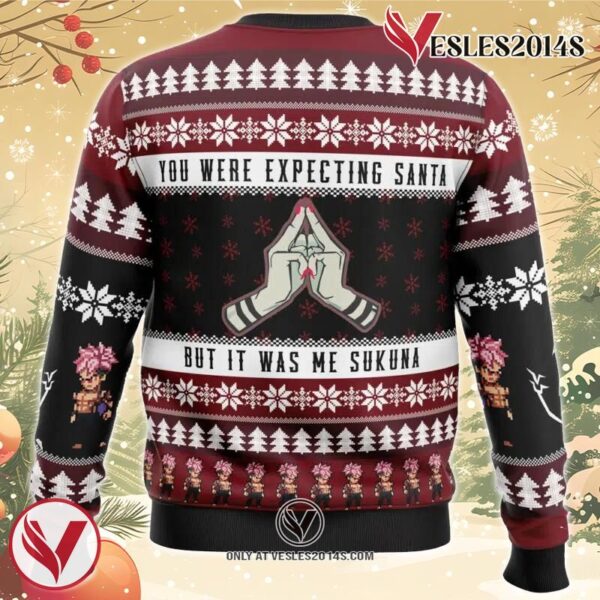 You Were Expecting Santa Sukuna Jujutsu Kaisen Ugly Christmas Sweater, Unique Christmas Gift For Fans - Vesles2014S 3