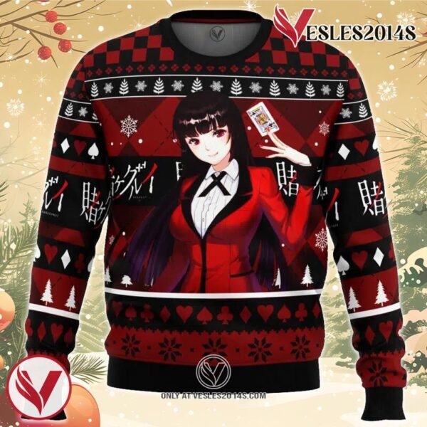 Yumeko Kakegurui Ugly Christmas Sweater, Unique Christmas Gift For Fans - Vesles2014S