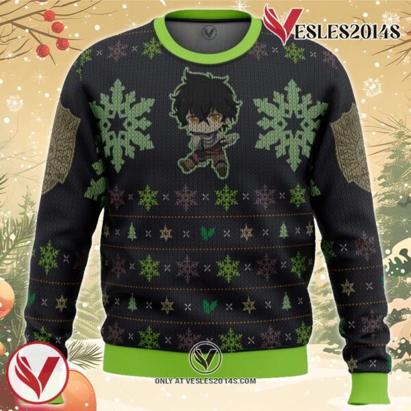 Yuno Black Clover Ugly Christmas Sweater, Unique Christmas Gift For Fans - Vesles2014S