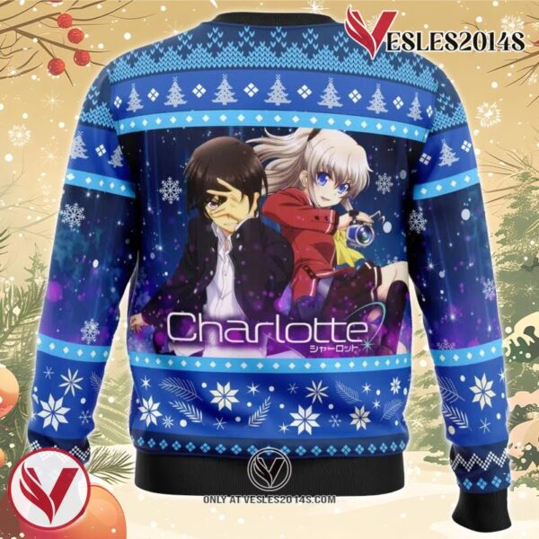 Yuu And Nao Charlotte Ugly Christmas Sweater, Unique Christmas Gift For Fans - Vesles2014S 1