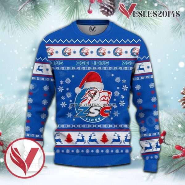ZSC Lions Sport Ugly Christmas Sweater, Unique Gifts For Fans - Vesles2014aS 2