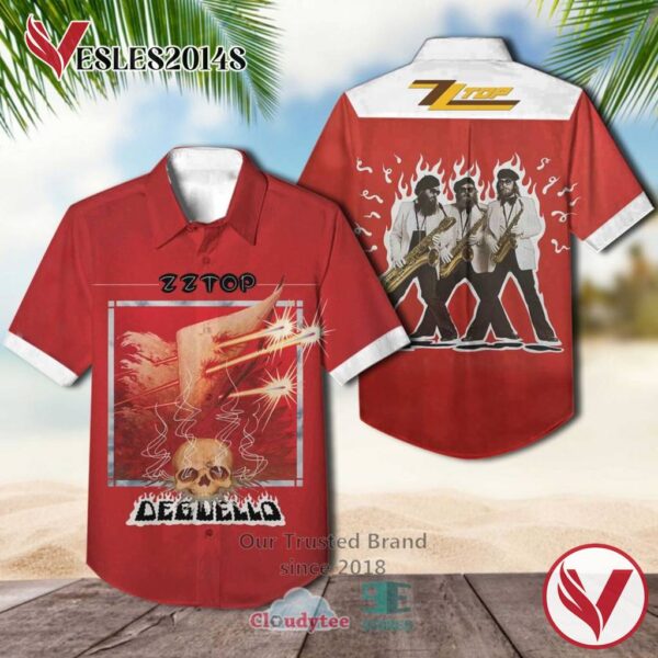 ZZ Top Band Deguello Album Hawaiian Shirt, Best Gift For Music Lovers Vesles2014S