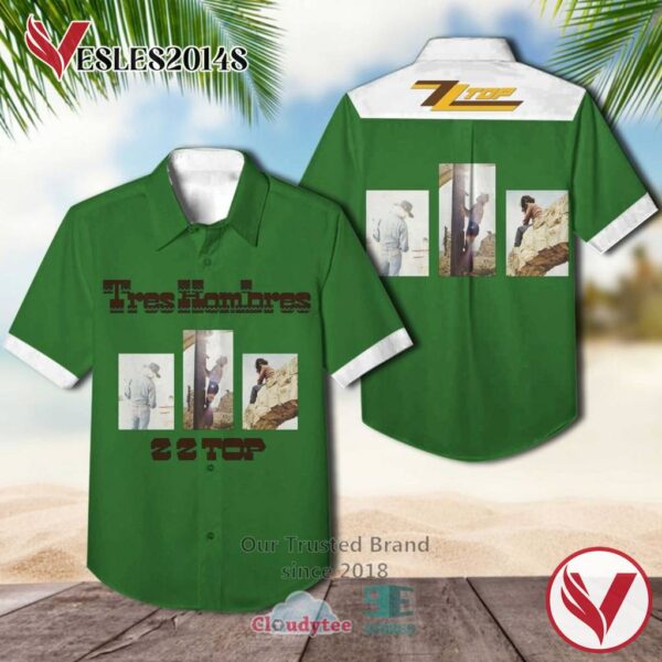 ZZ Top Band Tres Hombres Album Hawaiian Shirt, Best Gift For Music Lovers Vesles2014S