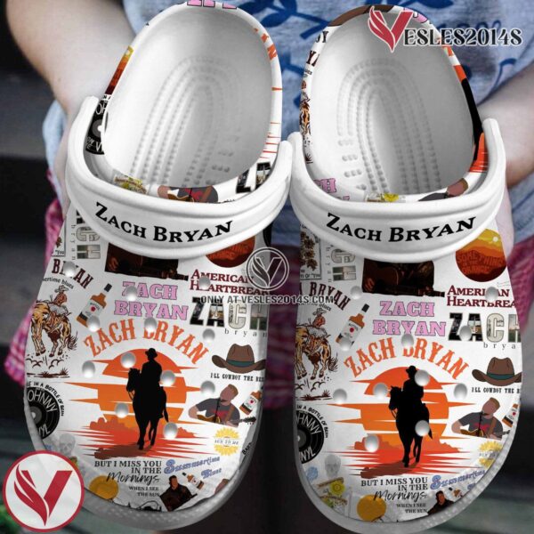 Zach Bryan Music Premium Crocs Crocband Clogs Shoes, Unique Gifts For Fans Style 1 - Vesles2014S