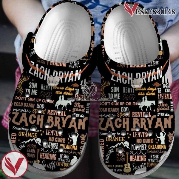 Zach Bryan Singer Music Crocs Crocband Clogs Shoes, Unique Gifts For Fans Style 1 - Vesles2014S