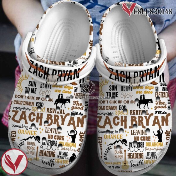 Zach Bryan Singer Music Crocs Crocband Clogs Shoes, Unique Gifts For Fans Style 4 - Vesles2014S