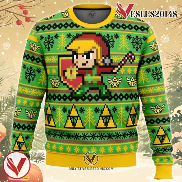 Zelda Holiday Link Ugly Christmas Sweater, Unique Christmas Gift For Fans - Vesles2014S