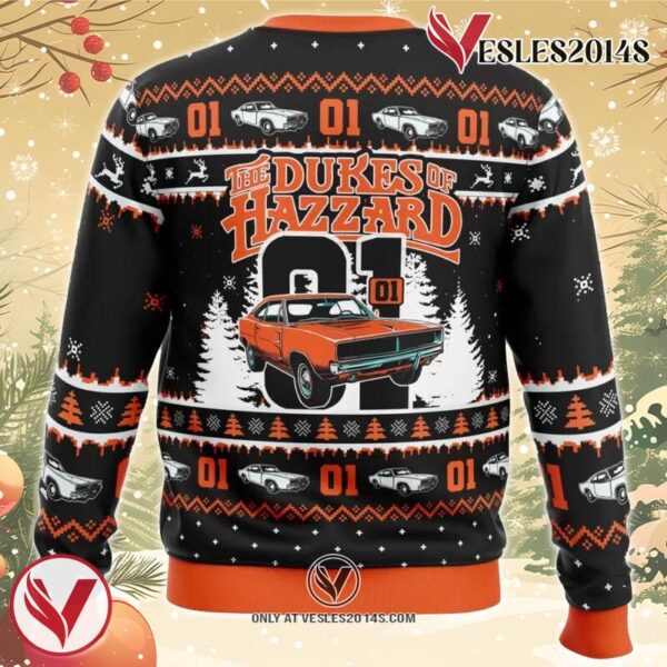 Zero One The Duke of Hazzard Ugly Christmas Sweater, Unique Christmas Gift For Fans - Vesles2014S 1