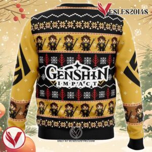 Zhongli Genshin Impact Ugly Christmas Sweater, Unique Christmas Gift For Fans - Vesles2014S 1