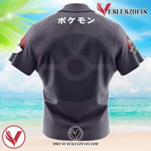 Zoroark Face Pokemon Hawaiian Button Up Shirt, Perfect Gifts For Anime Lovers - Vesles2014S 1