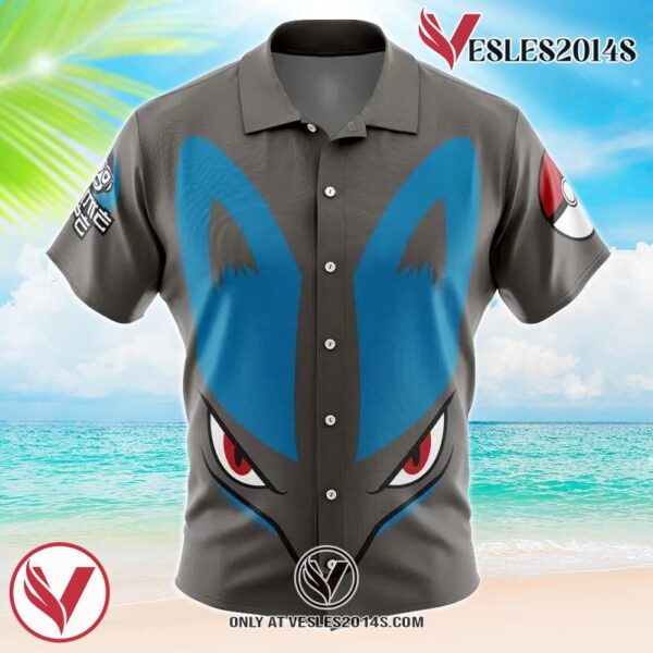 Zoroark Face Pokemon Hawaiian Button Up Shirt, Perfect Gifts For Anime Lovers - Vesles2014S Hbh