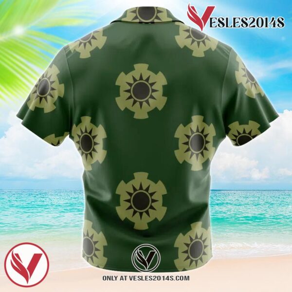 Zoro’s Wano Pattern One Piece Hawaiian Button Up Shirt, Perfect Gifts For Anime Lovers - Vesles2014S 1
