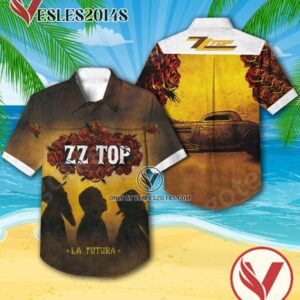 Zz Top La Futura Album Cover Hawaiian Shirt, Unique Gifts For Music Lovers - Vesles2014S