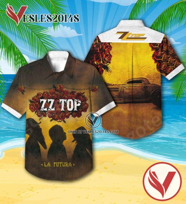 Zz Top La Futura Album Cover Hawaiian Shirt, Unique Gifts For Music Lovers - Vesles2014S