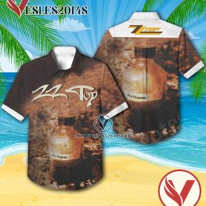 Zz Top Rhythmeen Album Cover Hawaiian Shirt, Unique Gifts For Music Lovers - Vesles2014S
