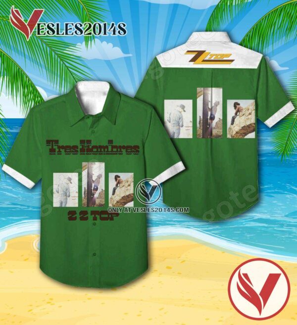 Zz Top Tres Hombres Album Cover Hawaiian Shirt, Unique Gifts For Music Lovers - Vesles2014S