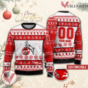 1. FC Köln Custom Ugly Christmas Sweater, Unique Gift For Fans - Vesles2014s