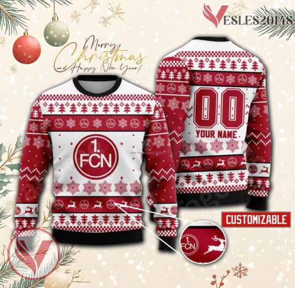 1. FC Nürnberg Custom Ugly Christmas Sweater, Unique Gift For Fans - Vesles2014s