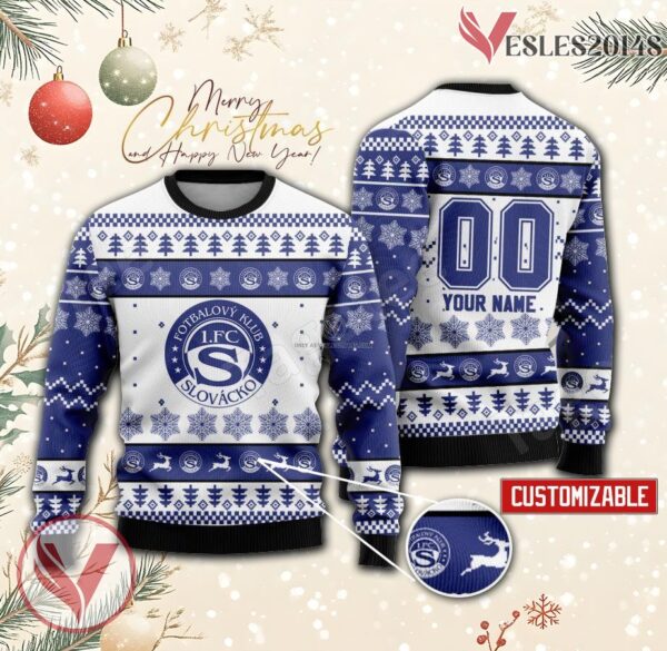 1. FC Slovácko Custom Ugly Christmas Sweater, Unique Gift For Fans - Vesles2014s