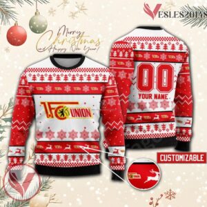 1. FC Union Berlin Custom Ugly Christmas Sweater, Unique Gift For Fans - Vesles2014s