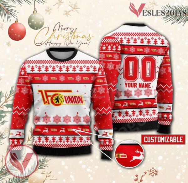1. FC Union Berlin Custom Ugly Christmas Sweater, Unique Gift For Fans - Vesles2014s