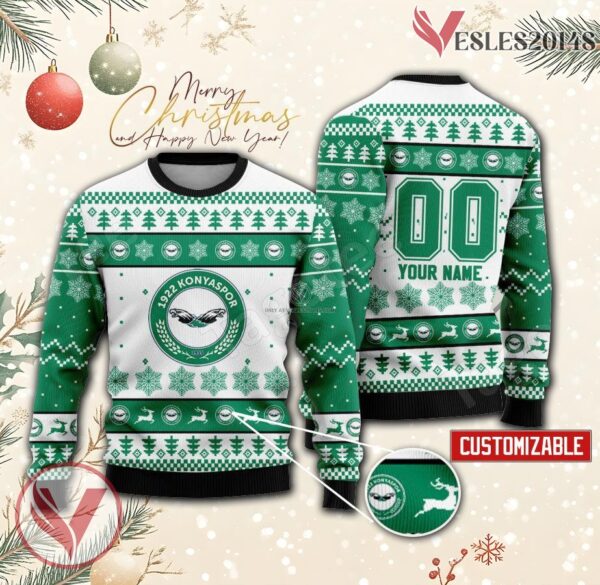 1922 Konyaspor Custom Ugly Christmas Sweater, Unique Gift For Fans - Vesles2014s
