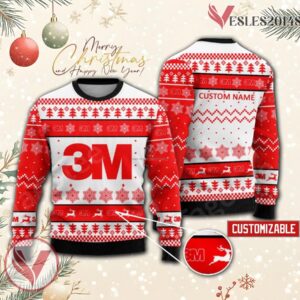 3M Logo Personalized Ugly Christmas Sweater, Unique Gift For Fans - Vesles2014s