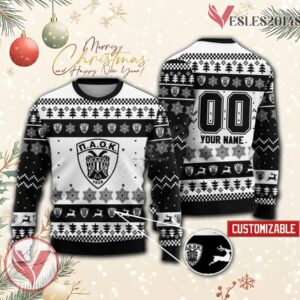 A.C. PAOK Handball Custom Ugly Christmas Sweater, Unique Gift For Fans - Vesles2014s