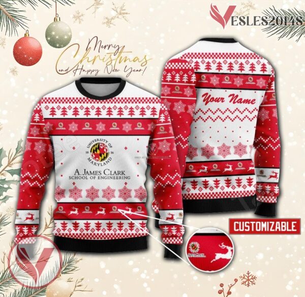 A.James Clark School of Engineering Custom Ugly Christmas Sweater, Unique Gift For Fans - Vesles2014s