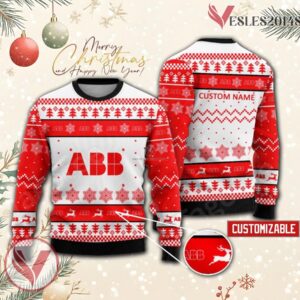 ABB Group Logo Personalized Ugly Christmas Sweater, Unique Gift For Fans - Vesles2014s