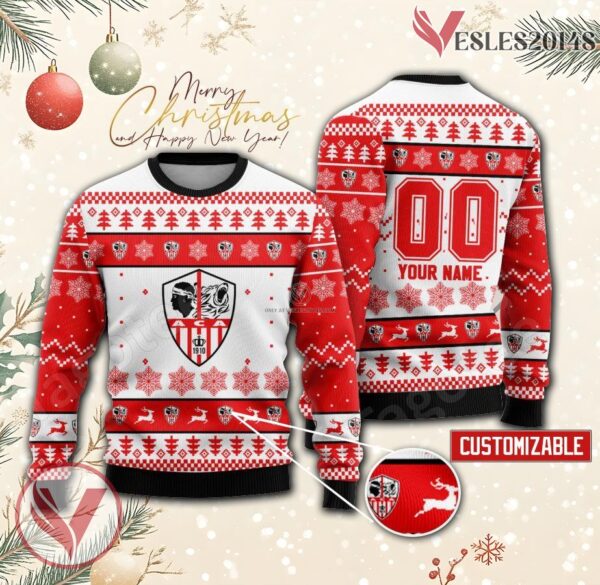 AC Ajaccio Custom Ugly Christmas Sweater, Unique Gift For Fans - Vesles2014s