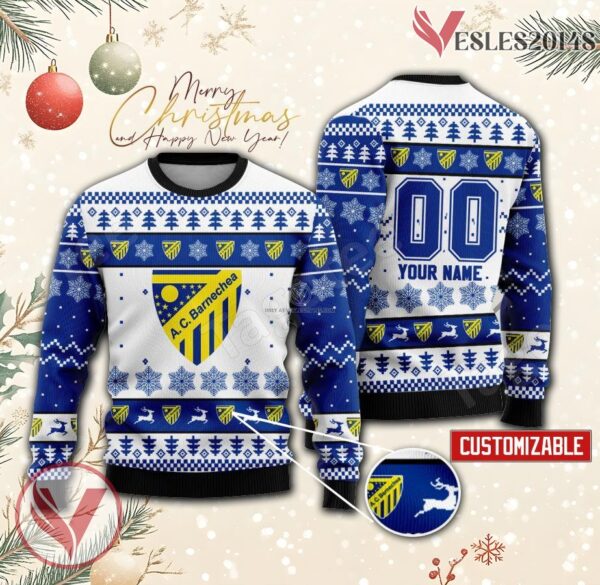 AC Barnechea Custom Ugly Christmas Sweater, Unique Gift For Fans - Vesles2014s
