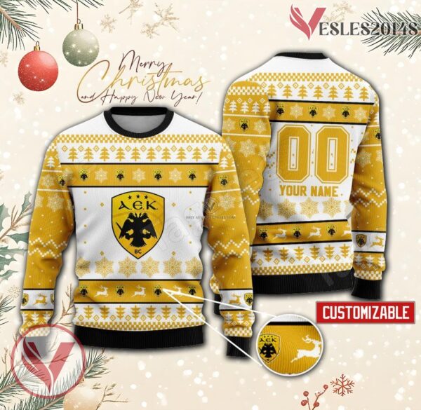 AEK B.C. Custom Ugly Christmas Sweater, Unique Gift For Fans - Vesles2014s