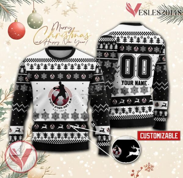 AS SGS Ramhat Hashron Handball Custom Ugly Christmas Sweater, Unique Gift For Fans - Vesles2014s