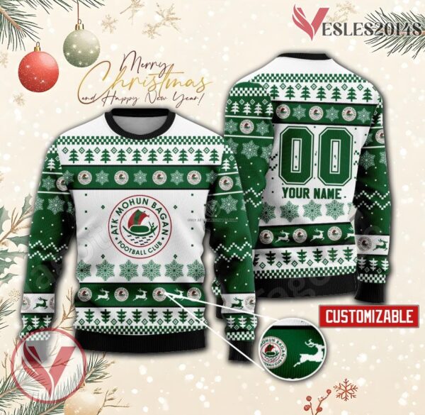 ATK Mohun Bagan Custom Ugly Christmas Sweater, Unique Gift For Fans - Vesles2014s